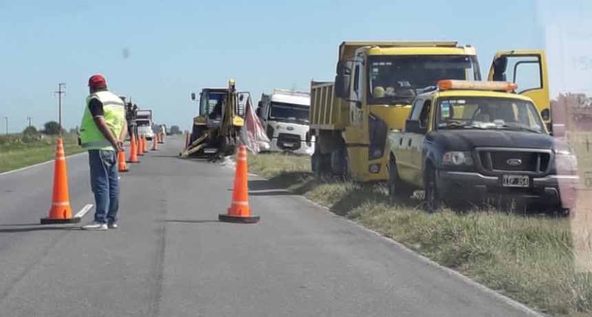    Intervención de Vialidad provincial en la ruta 32