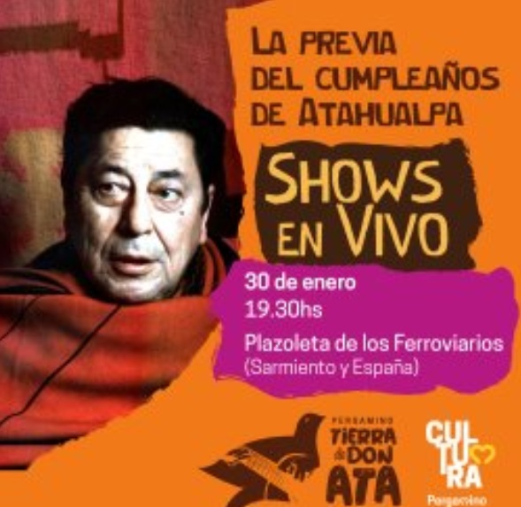 Show en vivo para festejar el cumpleaños de Atahualpa Yupanqui