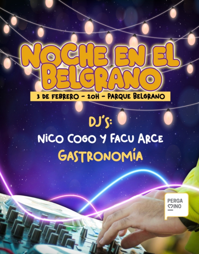 Este viernes a la noche, ¡todos al Parque Belgrano!
