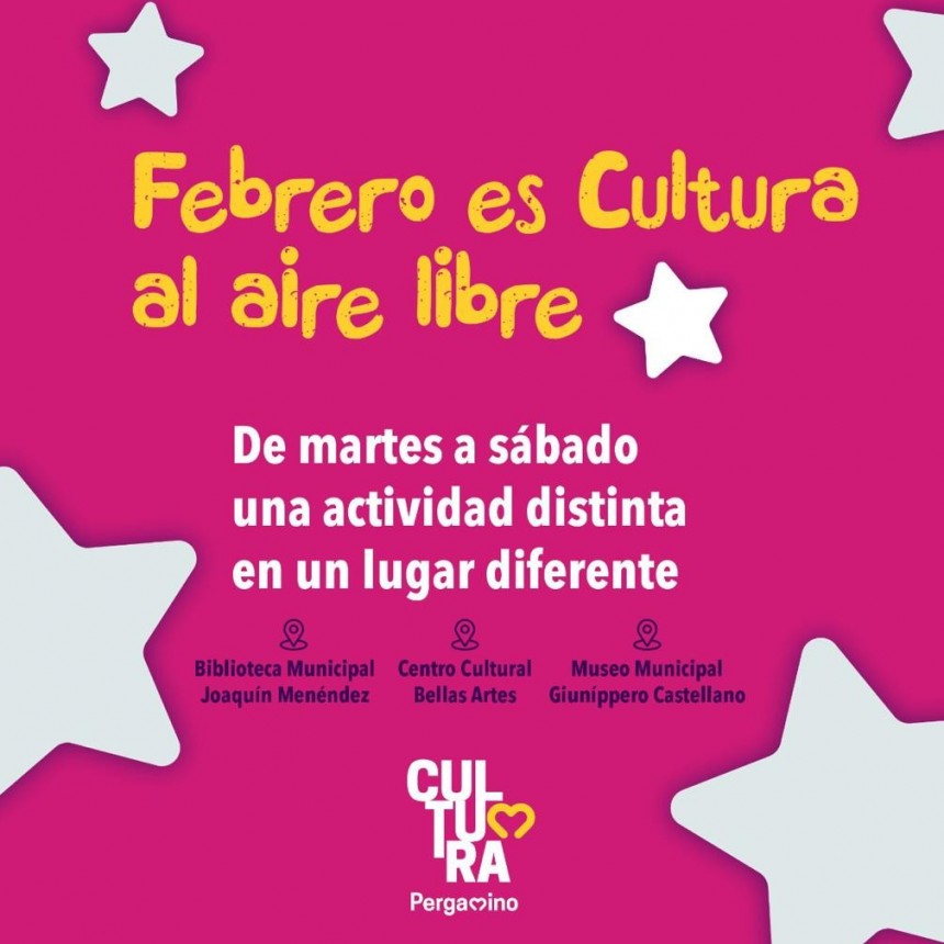 Actividades culturales al aire libre a partir del 5 de febrero