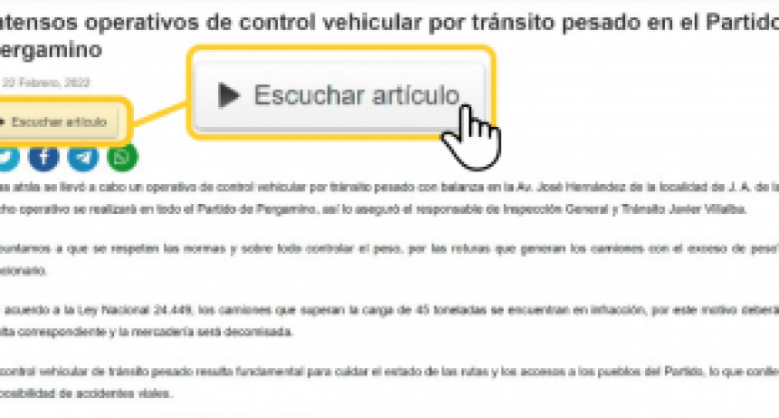 Municipio Accesible: la información también se brinda en formato audio