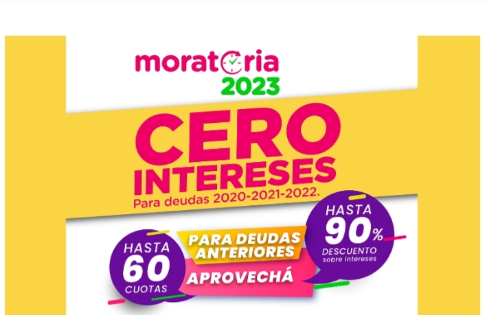 Importante moratoria: hasta cero intereses