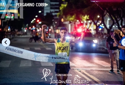 Enzo Fernandez y Sonia García ganaron la maratón Pergamino Corre