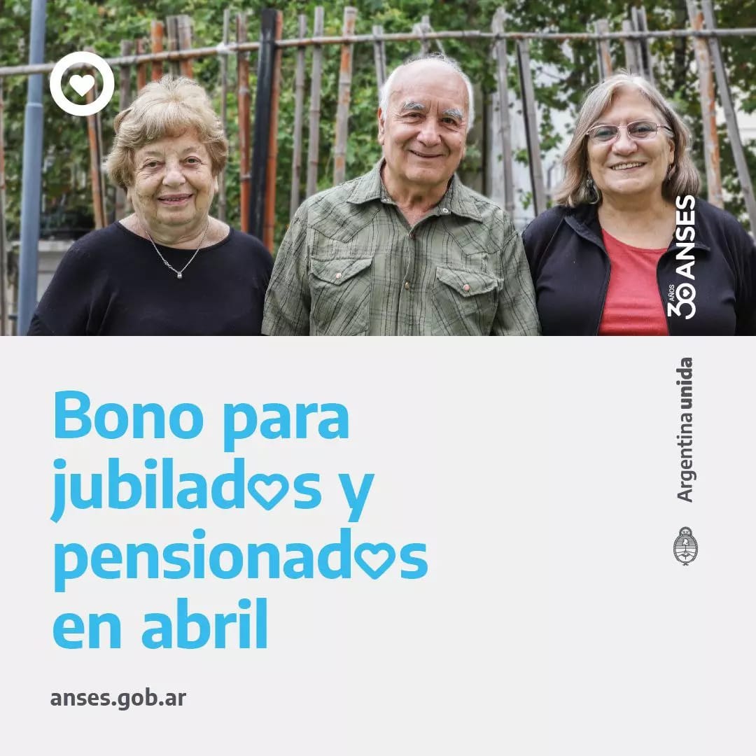 Bono de  $6000 para Jubilados y Pensionados