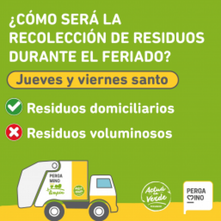 ¿Cómo será la recolección de residuos durante el fin de semana largo?