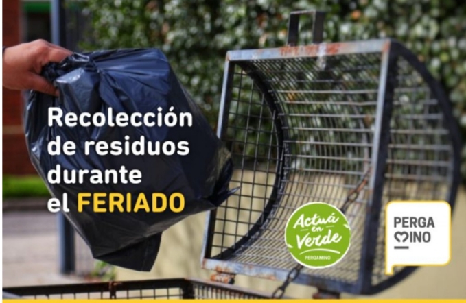 Recolección de residuos en Semana Santa