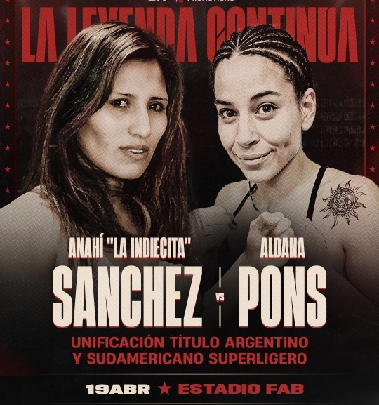 Anahí Sánchez combatirá por el título argentino el 19 de abril