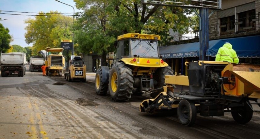 Comenz&oacute; la repavimentaci&oacute;n de la Avenida Yrigoyen