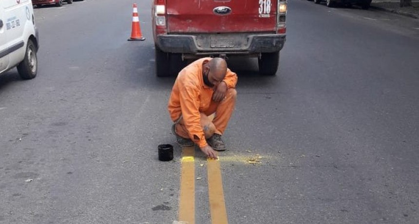 Trabajos de señalización vial