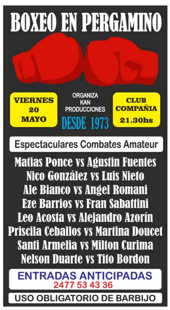 Nuevo festival de boxeo amateur en Compañia