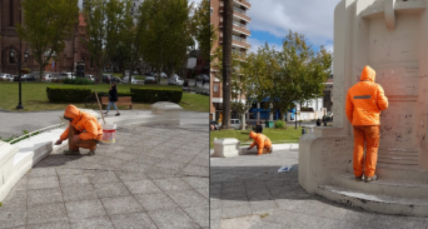 Pintura, limpieza y mantenimiento, algunas tareas de las cuadrillas en los barrios