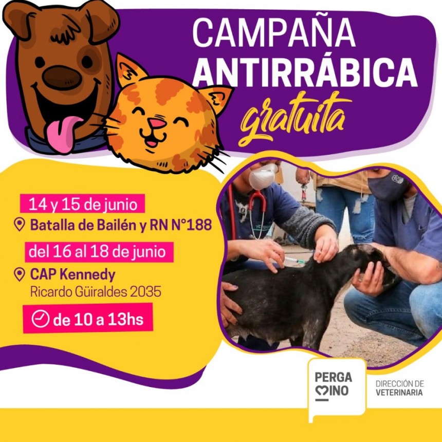El puesto de Vacunación Antirrábica se trasladará a Barrio Kennedy