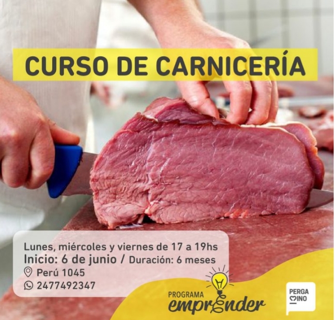 Programa Emprender presentó el Curso de Carnicería