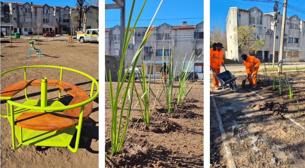 Barrio Amaeton: Plaza renovada y parquizada