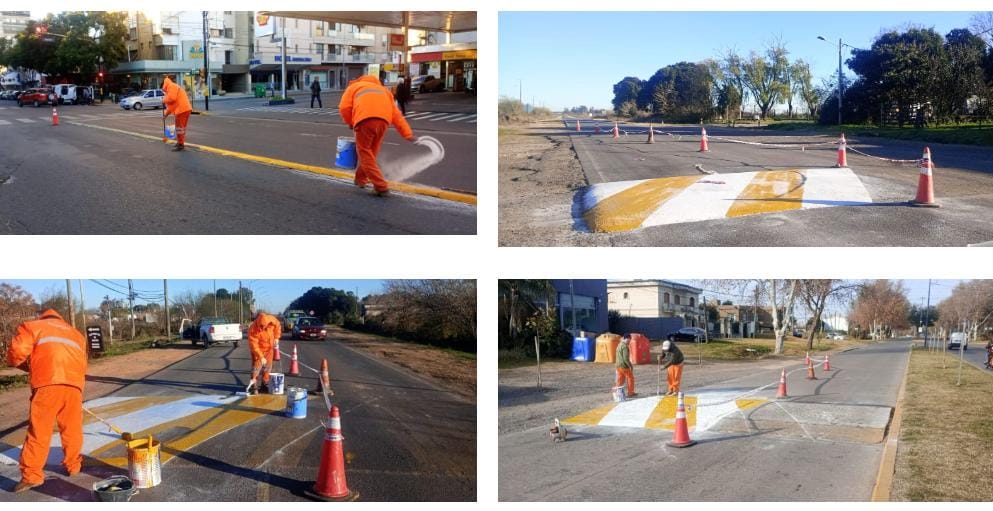 Avanzan los trabajos de señalización vial en distintos puntos de la ciudad