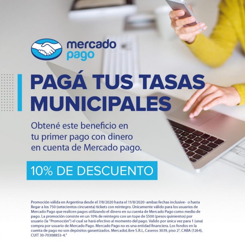 La Dirección de Rentas informa novedades junto a Mercado Pago. 