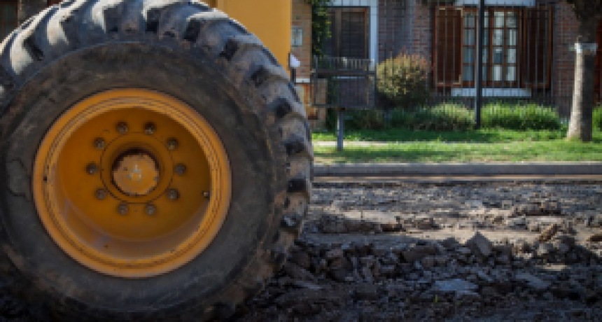 Comenzó la pavimentación en el Barrio Champagnat