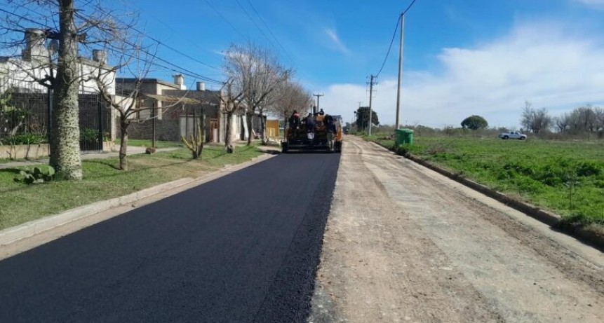 Nueva obra de pavimentaci&oacute;n en el Barrio Malvinas