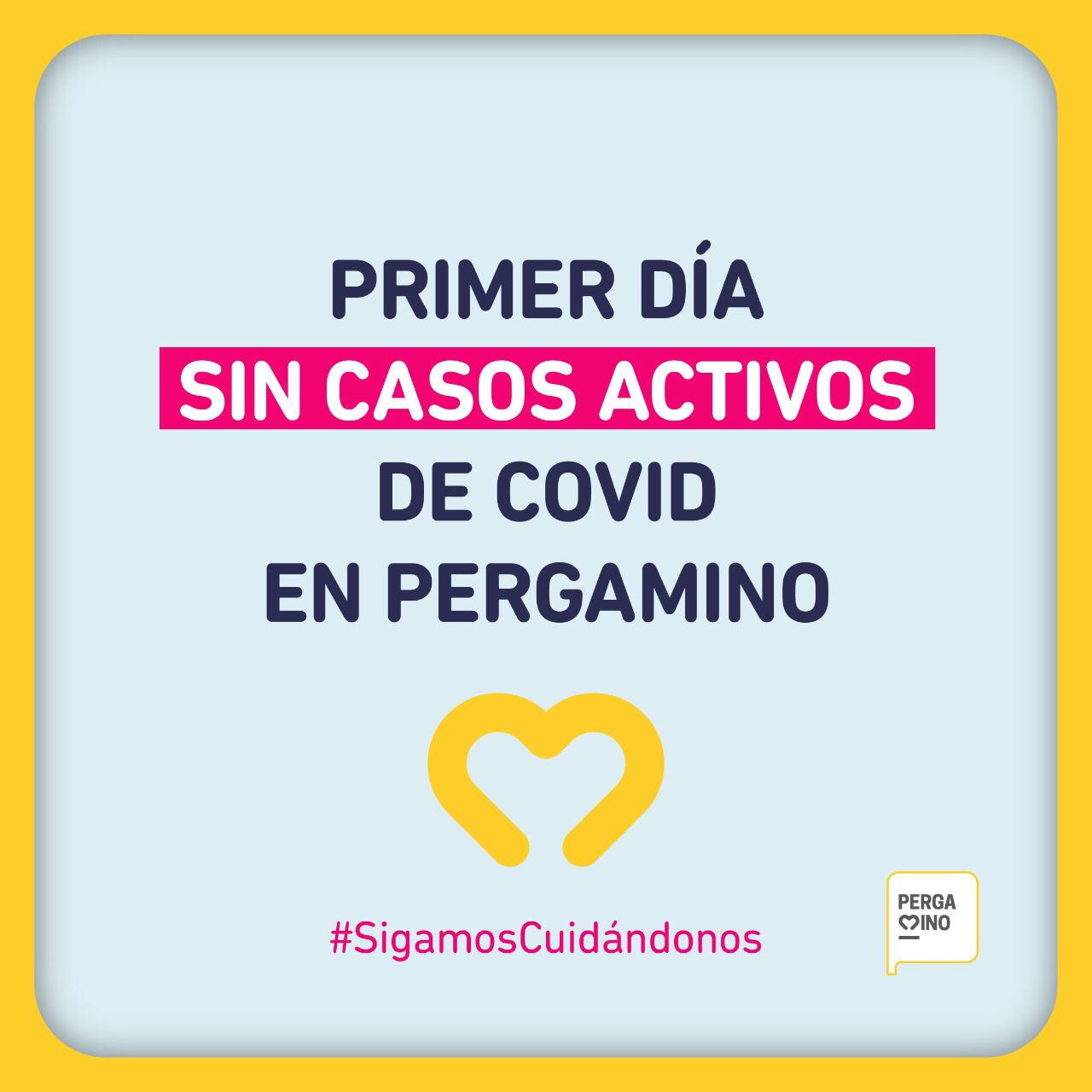 Después de mucho tiempo, pimer dia sin casos activos de Covid