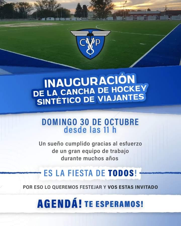 Viajantes inaugura la cancha de hockey sintético