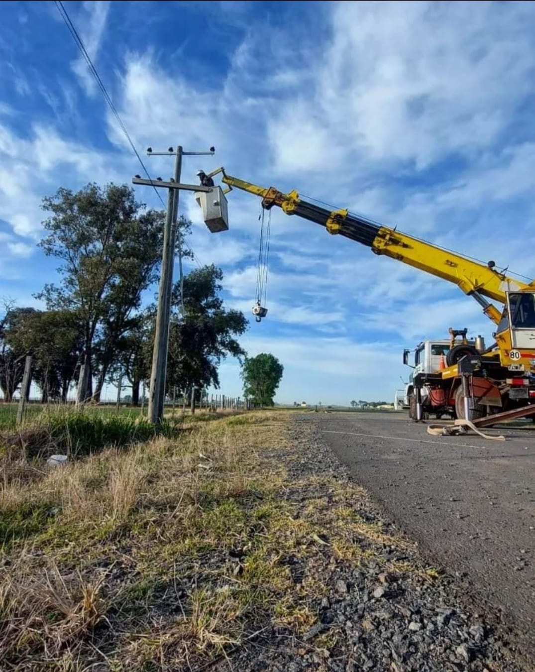 La Cooperativa Eléctrica de Pergamino se encuentra reemplazando postes 