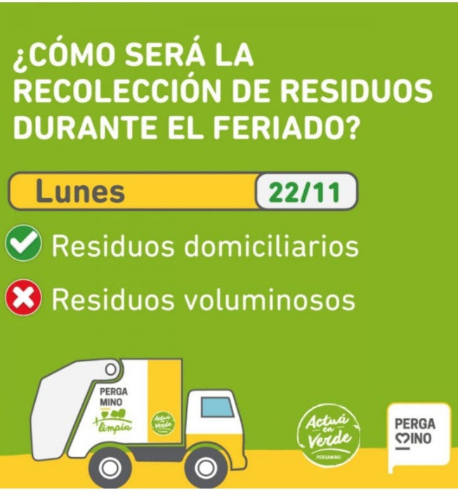 Recolección para el próximo lunes