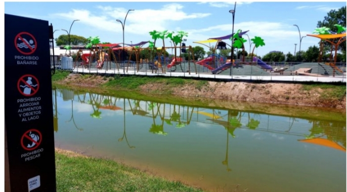 Se avanza en la etapa de aireación del lago de Parque Belgrano