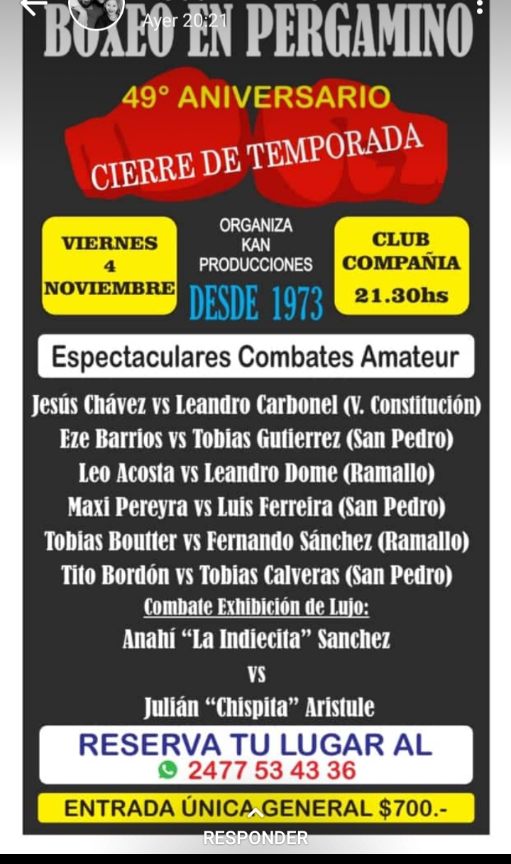 Este viernes se llevará a cabo el último festival de boxeo amateur del año
