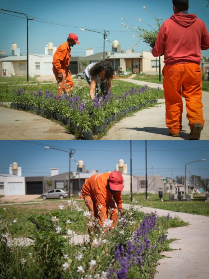 El Intendente recorrió obras en espacios verdes de la ciudad