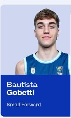 Bautista Gobetti disputará con Argentina y ante Brasil, la Final del Sudamericano FIBA Sub-17